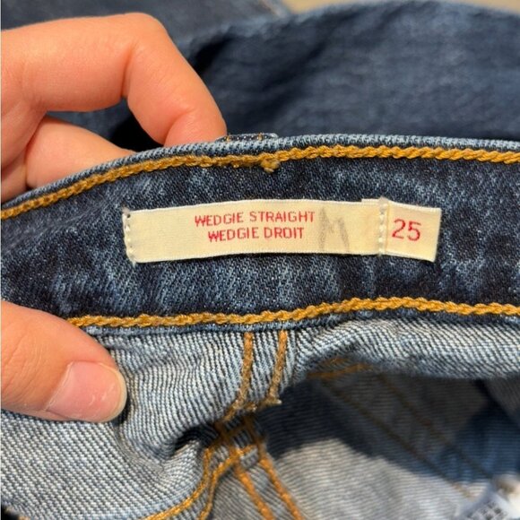 Levi’s Wedgie Straight Ankle Dark Wash Jeans - Picture 14 of 14